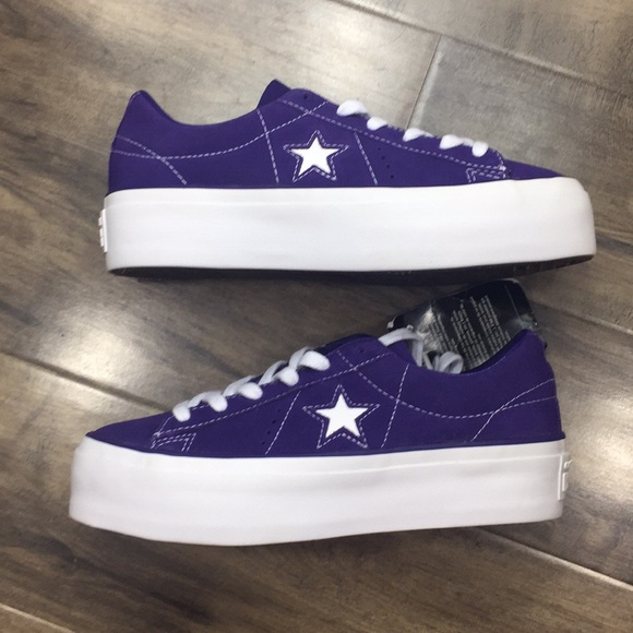converse one star purple platform
